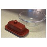 10" Mixing Bowl and Butter Dish