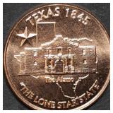 1oz Copper Bullion Round BU The Alamo
