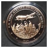 Franklin Mint 45mm Bronze US History Medal 1948