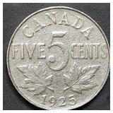 Key Date 1925 Canada Nickel Nice