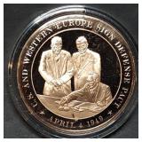 Franklin Mint 45mm Bronze US History Medal 1949