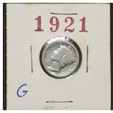 Key Date 1921 Mercury Silver Dime