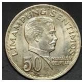 1967 Philippines 10 Sentimos Coin BU