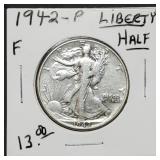 1942 Walking Liberty Silver Half Dollar