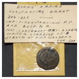 Ancient Roman Coin Constantine with Info
