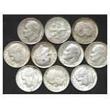 10 Roosevelt 90% Silver Dimes