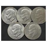 5 Eisenhower Ike Dollars
