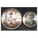 1944 Philippines US Issue Penny & Nickel Coins BU