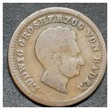 1828 German States 1 Kreuzer Coin
