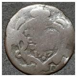 1717 Russian Copper Coin of Peter the Great