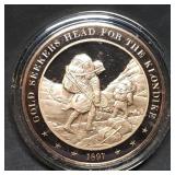 Franklin Mint 45mm Bronze US History Medal 1897