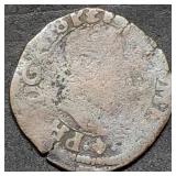 1500s European Hammered Silver Coin Bust Right