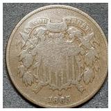 1865 Two Cent Piece