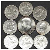 Group of Bicentennial Quarters & Half Dollar