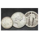 US & Canada Silver Quarters & Dime