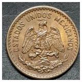 1933 Mexico Bronze Centavo Coin BU
