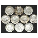 10 Roosevelt 90% Silver Dimes