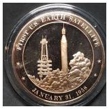Franklin Mint 45mm Bronze US History Medal 1958