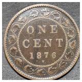 1876 H Canada Large Cent Nice