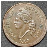 1863 Patriotic Civil War Token High Grade