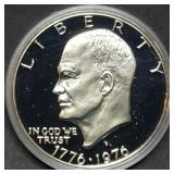 1976 Bicentennial Proof Silver Ike Dollar in Capsu