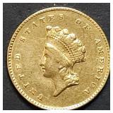 1855 Type 2 Gold Dollar $1 Indian Head High Grade
