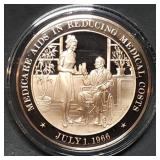 Franklin Mint 45mm Bronze US History Medal 1966