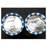 2 Brand New 2025-D Jefferson Nickel Bank Rolls BU
