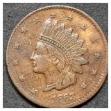 1863 Indian Head Patriotic Civil War Token