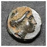 Ancient Greek Silver Obol or Diobol 300BC Apollo