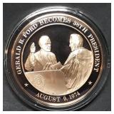 Franklin Mint 45mm Bronze US History Medal 1974