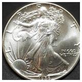 1986 1oz Silver Eagle Gem BU 1st Year