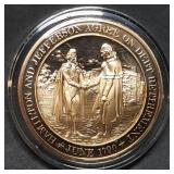Franklin Mint 45mm Bronze US History Medal 1790