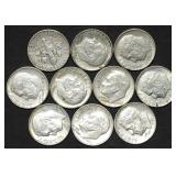 10 Roosevelt 90% Silver Dimes