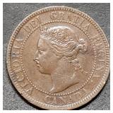 1901 Canada Large Cent Queen Victoria Nice