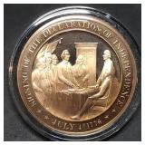 Franklin Mint 45mm Bronze US History Medal 1776