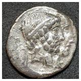 Ancient Roman Silver Denarius Biga Chariot 149 BC