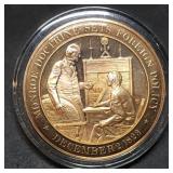Franklin Mint 45mm Bronze US History Medal 1823