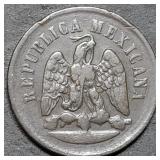1899 Mexico Un Centavo Coin High Grade
