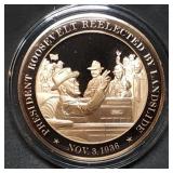 Franklin Mint 45mm Bronze US History Medal 1936