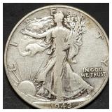 1942 Walking Liberty Silver Half Dollar