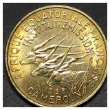 1958 Cameroun 25 Francs French Equatorial Africa