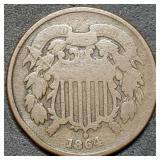 1864 Two Cent Piece
