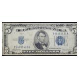 1934 C $5 Silver Certificate Nice Note