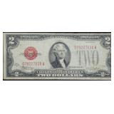 1928 F $2 Red Seal Legal Tender Banknote
