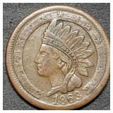 1863 Indian Head Patriotic Civil War Token