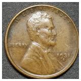 1931-S Lincoln Wheat Cent, Key Date, Nice