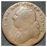 1792 France 12 Deniers Copper Coin Nice