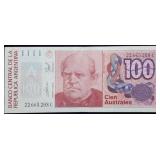 Argentina 100 Australes Banknote