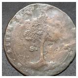 Scarce 1850s Honduras 8 Reales Provisional Issue